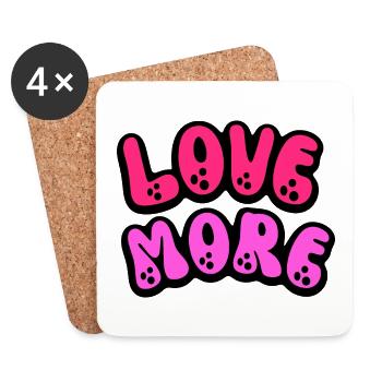 Love More - Coasters (set of 4) - white - Front