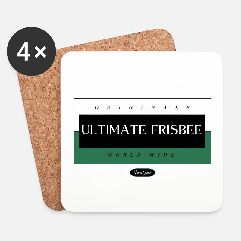 ULTIMATIVER FRISBEE - Untersetzer (4er-Set) - Weiß