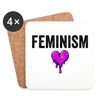 FEMINISM - Coasters (set of 4) - white - Front