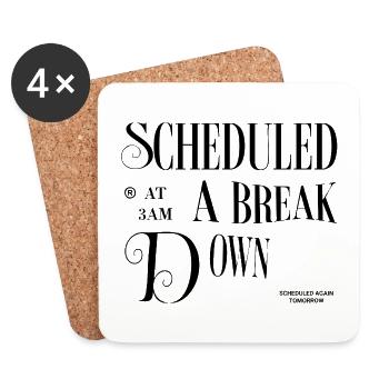 Scheduled Breakdown - Untersetzer (4er-Set) - Weiß - Vorne