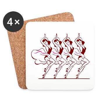 dancers - Coasters (set of 4) - white - Front