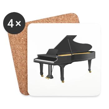 Grand piano - Coasters (set of 4) - white - Front