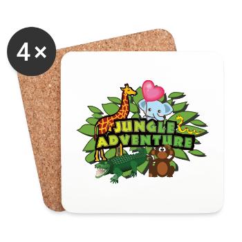 Dschungel Abenteuer - Untersetzer (4er-Set) - Weiß - Vorne