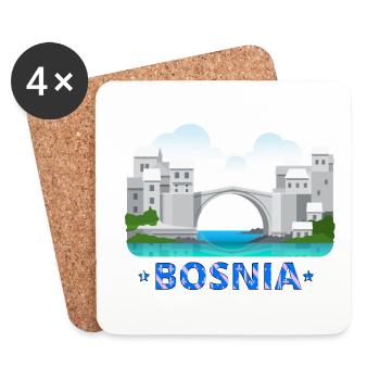 Bosnia - Coasters (set of 4) - white - Front