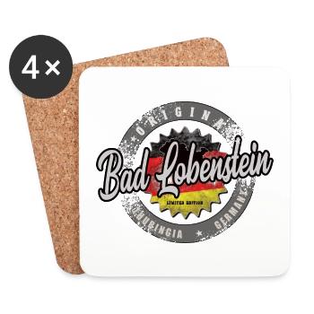 Allemagne d’origine Thuringe Bad Lobenstein - Dessous de verre (lot de 4) - blanc - Devant