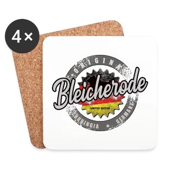 Original Germany Thüringen Bleicherode - Untersetzer (4er-Set) - Weiß - Vorne