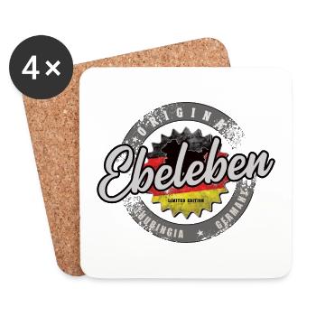 Original Germany Thüringen Ebeleben - Untersetzer (4er-Set) - Weiß - Vorne