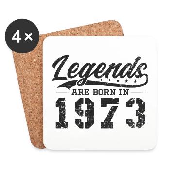 Né en 1973 Cadeau d’anniversaire Legends - Dessous de verre (lot de 4) - blanc - Devant