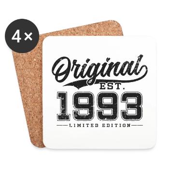 Original 1993 Vintage Vintage Retro Birthday - Coasters (set of 4) - white - Front