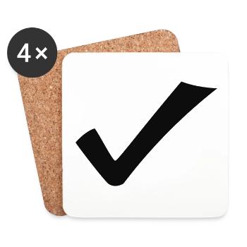 checkmark - Coasters (set of 4) - white - Front