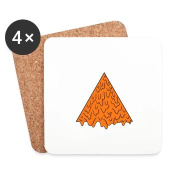 grime de triangle - Dessous de verre (lot de 4) - blanc - Devant