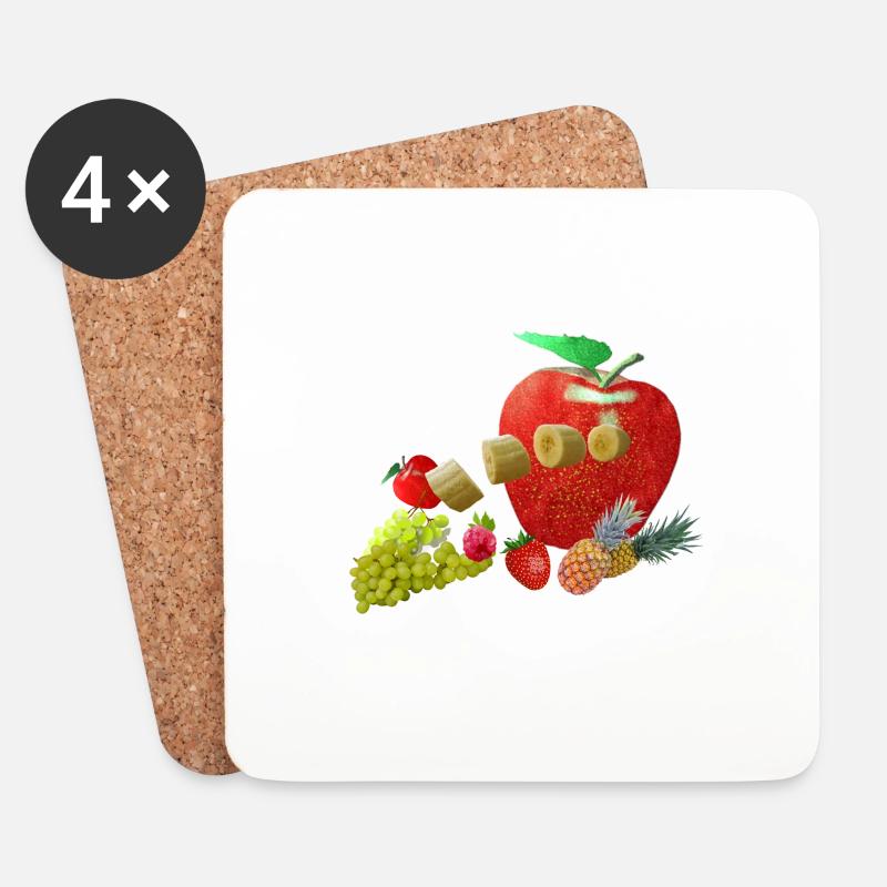 fruit - Coasters (set of 4) - white
