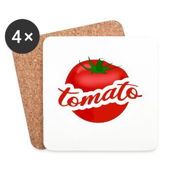 tomate tomate - Dessous de verre (lot de 4) - blanc - Devant