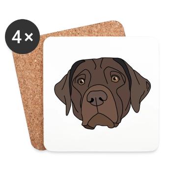 Labrador Retriever Design - Untersetzer (4er-Set) - Weiß - Vorne