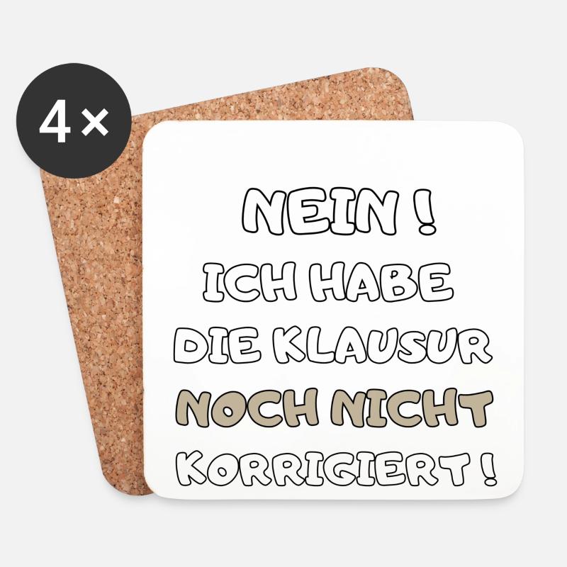 lustiger, witziger Lehrer Spruch Geschenk Lehrerin - Untersetzer (4er-Set) - Weiß