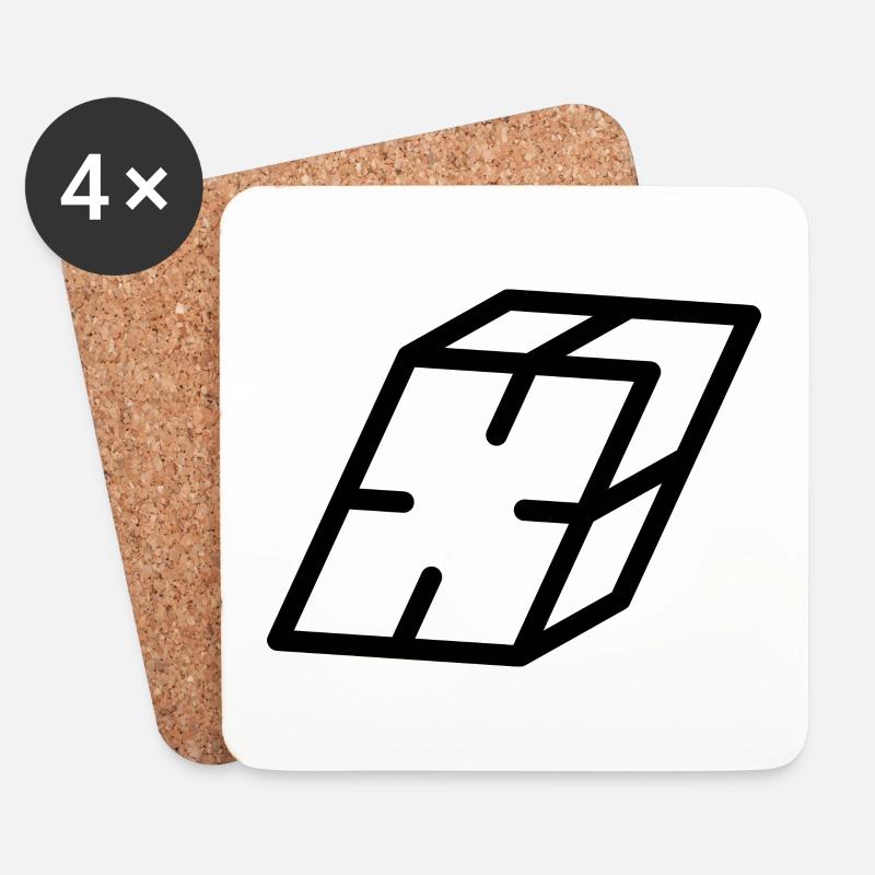 Gliederungsbuchstabe X - Untersetzer (4er-Set) - Weiß
