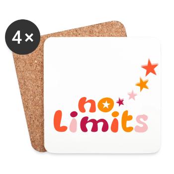 No limits in gelb orange rot - Untersetzer (4er-Set) - Weiß - Vorne