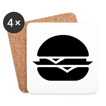 Hamburger Burger - Untersetzer (4er-Set) - Weiß - Vorne