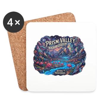 Crystal Valley and Space Flamingos - Coasters (set of 4) - white - Front