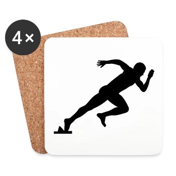 Sprint Runners - Coasters (set of 4) - white - Front