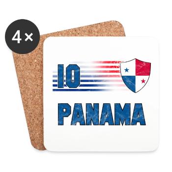 Panama Fußball Mannschaft - Untersetzer (4er-Set) - Weiß - Vorne