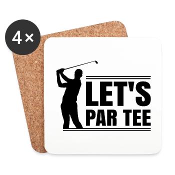 Parions tee - Dessous de verre (lot de 4) - blanc - Devant