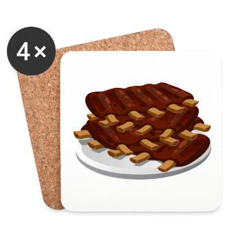 Spare Ribs - Untersetzer (4er-Set) - Weiß - Vorne