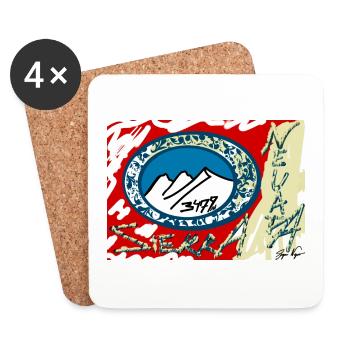 Classique de la Sierra Nevada - Dessous de verre (lot de 4) - blanc - Devant