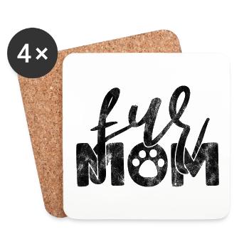 For Mom - Dog Dog Saying - Coasters (set of 4) - white - Front