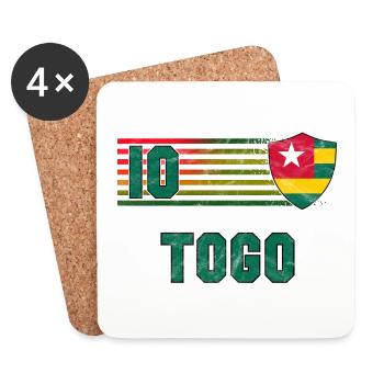 Équipe du Togo de football - Dessous de verre (lot de 4) - blanc - Devant
