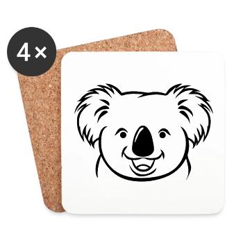 Koala - Untersetzer (4er-Set) - Weiß - Vorne