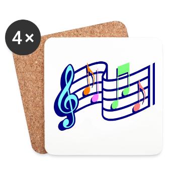 Sheet music - Coasters (set of 4) - white - Front