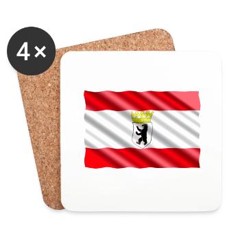 berlin - Untersetzer (4er-Set) - Weiß - Vorne