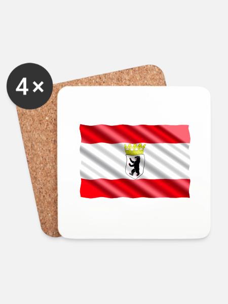 berlin - Untersetzer (4er-Set) - Weiß