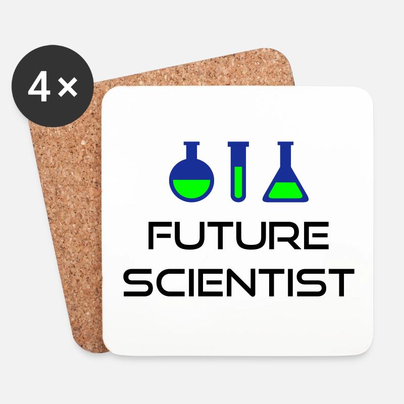Future scientist (Kolben, Reagenzglas) - Untersetzer (4er-Set) - Weiß
