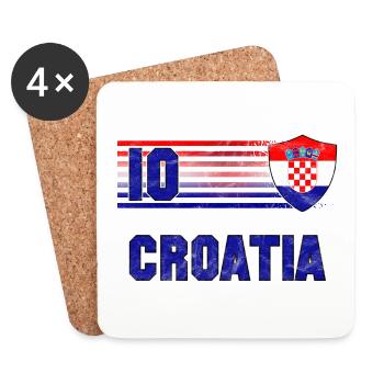 Kroatien Fußball Mannschaft - Untersetzer (4er-Set) - Weiß - Vorne