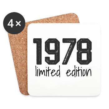 1978 Limited Edition Retro Geburtstag Jahrgang Des - Untersetzer (4er-Set) - Weiß - Vorne