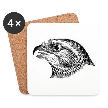 Falcon - Coasters (set of 4) - white - Front