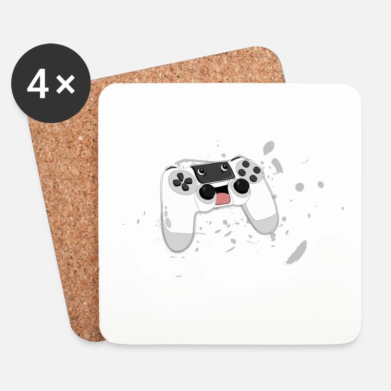 Gaming - Untersetzer (4er-Set) - Weiß