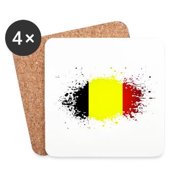 Belgium - Coasters (set of 4) - white - Front