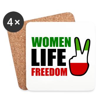 Women life freedom iran - Untersetzer (4er-Set) - Weiß - Vorne