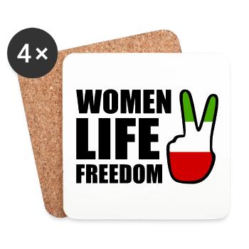 Women life freedom iran - Untersetzer (4er-Set) - Weiß - Vorne
