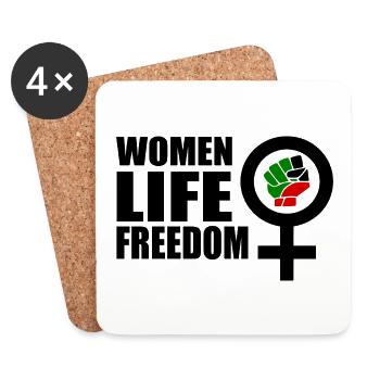 Women life freedom - Untersetzer (4er-Set) - Weiß - Vorne