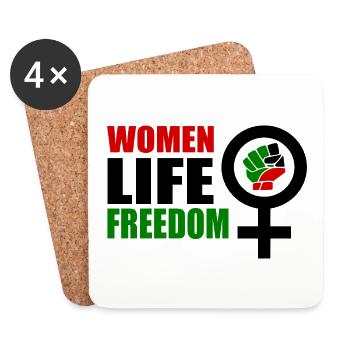 Women life freedom - Untersetzer (4er-Set) - Weiß - Vorne