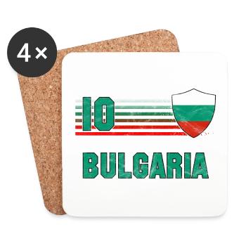 Bulgarien Fußball Mannschaft - Untersetzer (4er-Set) - Weiß - Vorne