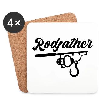 Rodfather - Funny Angler Saying - Coasters (set of 4) - white - Front