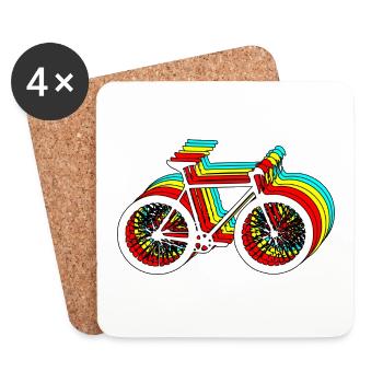 bicycle - Coasters (set of 4) - white - Front
