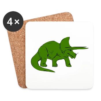 Dinosaur - Coasters (set of 4) - white - Front