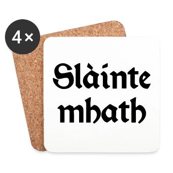 Slàinte mhath Trinkspruch Whisky Prost - Untersetzer (4er-Set) - Weiß - Vorne