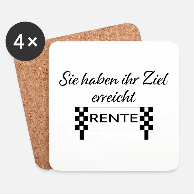 Rente - Untersetzer (4er-Set) - Weiß